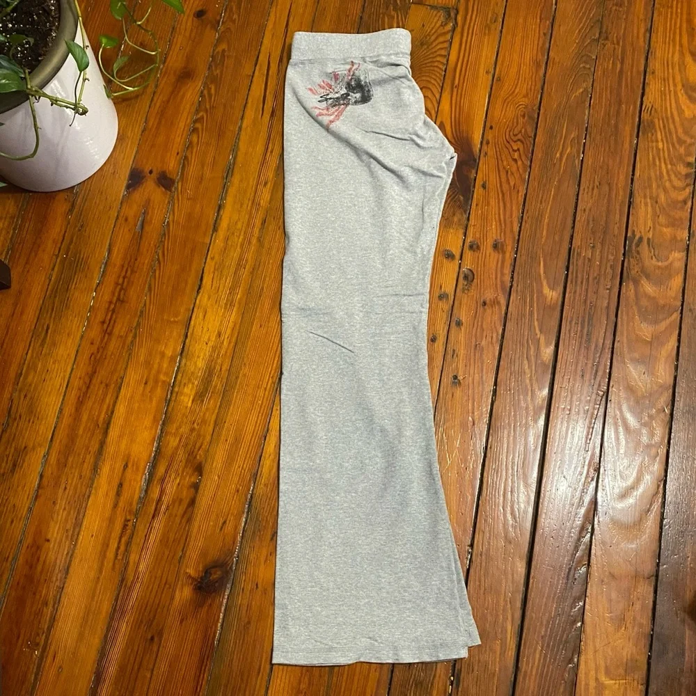 Seven7 Y2K Grey Jogger Set Size M/L bootcut pants & matching hoodie